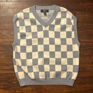 Forever 21 Blue checkered sweater vest